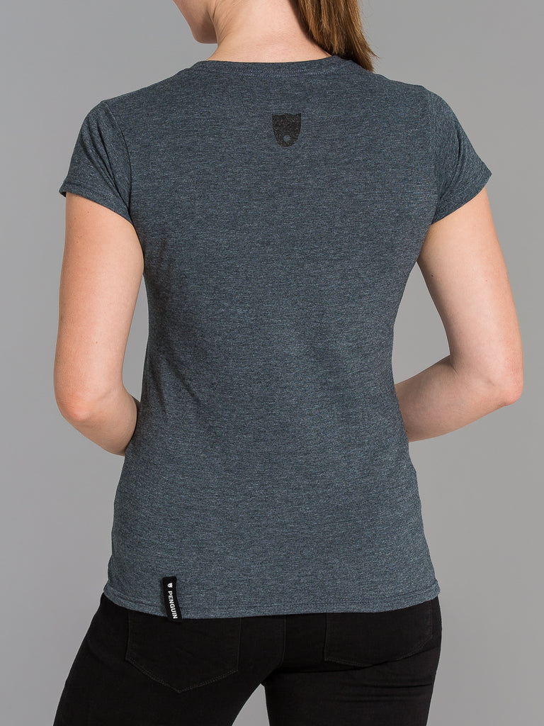 T-shirt classique femme gris charbon